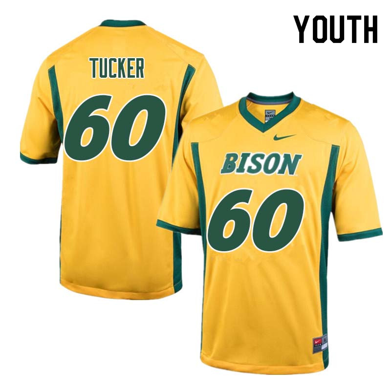 Youth #60 Lane Tucker North Dakota State Bison College Football Jerseys Sale-Yellow - Click Image to Close